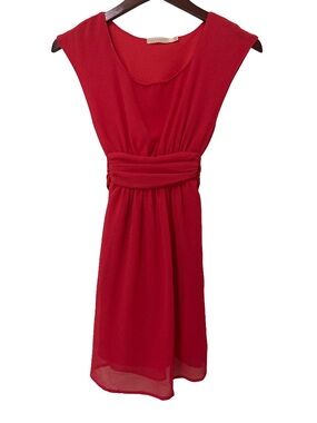 Pins & Needles Women’s XS Coral Chiffon Ruched Waist Dress